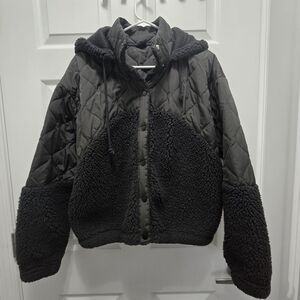 PacSun Black Quilted Hooded Jacket